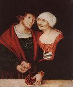 CRANACH, Lucas the Elder Amorous Old Woman and Young Man gjkh china oil painting reproduction